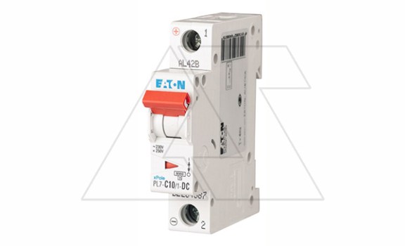 Авт. выключатель PL7-C10/1-DC, 1P, 10A, хар-ка C, 10kA, 250VDC, 1M фото