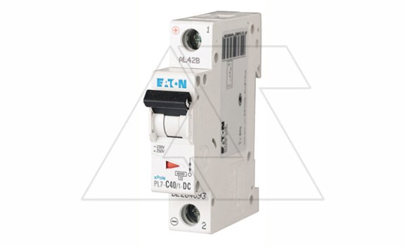 Авт. выключатель PL7-C40/1-DC, 1P, 40A, хар-ка C, 10kA, 250VDC, 1M фото