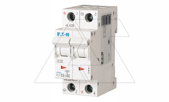 Авт. выключатель PL7-C3/2-DC, 2P, 3A, хар-ка C, 10kA, 250VDC, 2M фото
