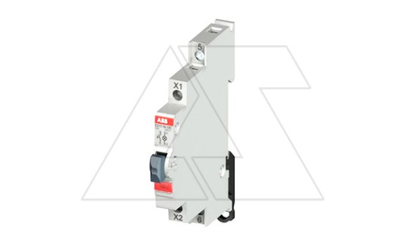 Кнопка E217-16-10C, 1NO, 16A(115_250VAC), без фикс., красный LED, 0,5M фото