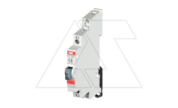 Кнопка E217-16-01C, 1NС, 16A(115_250VAC), без фикс., красный LED, 0,5M фото