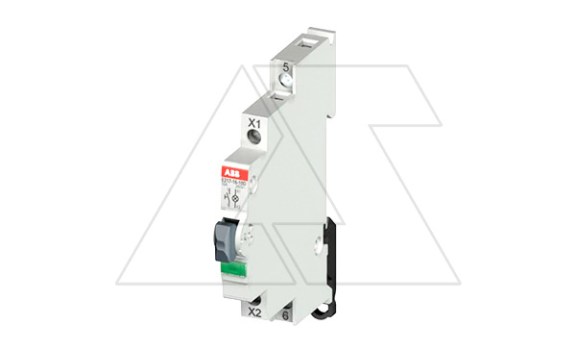 Кнопка E217-16-01D, 1NС, 16A(115_250VAC), без фикс., зеленый LED, 0,5M фото