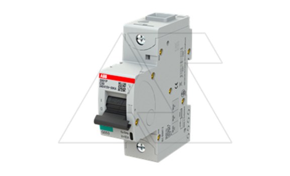 Авт. выключатель S801P-C80, 1P C 80A Icu=50kA 1.5M ABB даташит схема