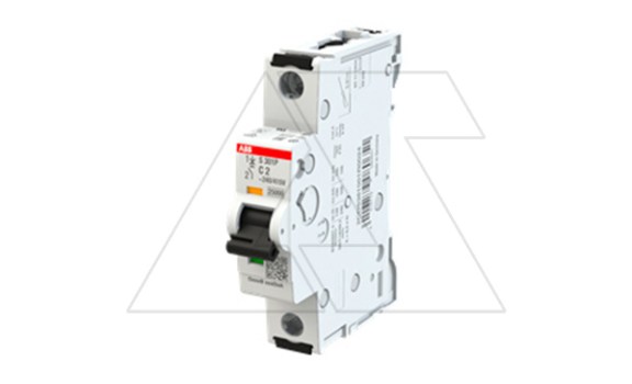 Авт. выключатель S301P-C2, 1P C 2A Icu=100kA 1M ABB даташит схема