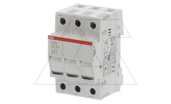 Выключатель нагрузки E93/32 под предохранители, 3P 32A 690V(AC-20B)/400V(AC-22B) 10x38mm 3M ABB даташит схема