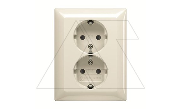 Basic 55 - Розетка 2x2P+E нем. стд. (сл.кость) фото