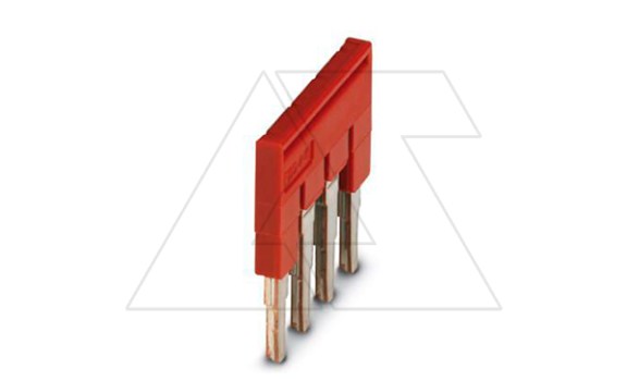 Перемычка FBS 4-6 на 4 полюса, для клемм 6,2mm, 32A, красная фото
