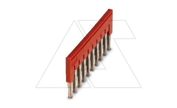 Перемычка FBS 10-6 на 10 полюсов, для клемм 6,2mm, 32A, красная фото