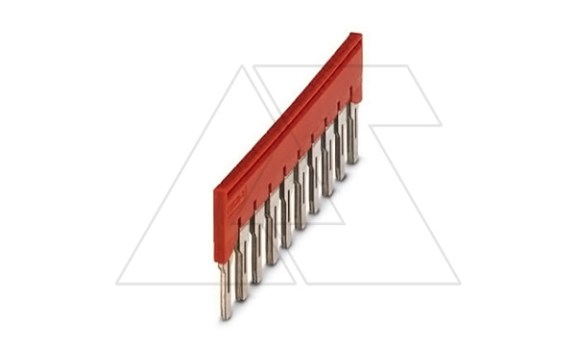 Перемычка FBS 10-8 на 10 полюсов, для клемм 8,2mm, 41A, красная фото