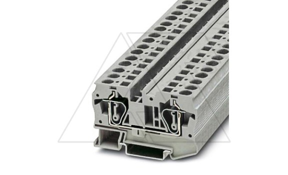 Клемма проходная ST 6 /8,2mm, пружинная, 2 присоед., 6(max 10)mm2, 41A, 1000V, серая фото