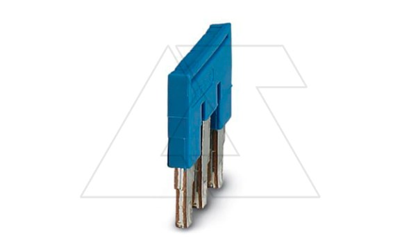 Перемычка FBS 3-5 BU на 3 полюса, для клемм 5,2mm, 24A, синяя фото