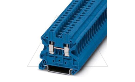 Клемма проходная UT 4 BU /6,2mm, винтовая, 2 присоед., 4(max 6)mm2, 32A, 1000V, синяя фото