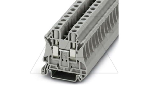 Клемма проходная UT 6 /8,2mm, винтовая, 2 присоед., 6(max 10)mm2, 41A, 1000V, серая фото