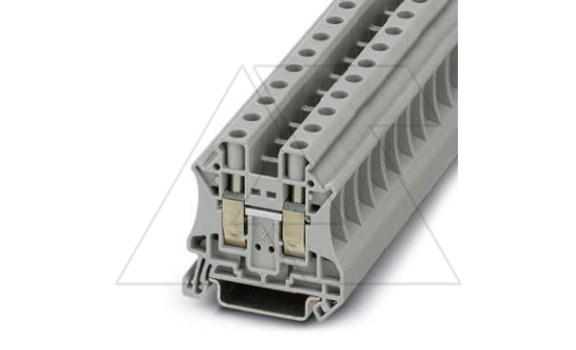 Клемма проходная UT 10 /10,2mm, винтовая, 2 присоед., 10(max 16)mm2, 57A, 1000V, серая фото