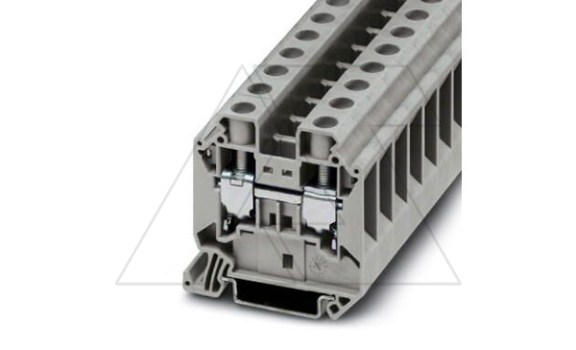 Клемма проходная UT 16 /12,2mm, винтовая, 2 присоед., 16(max 25)mm2, 76A, 1000V, серая фото