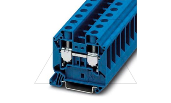 Клемма проходная UT 16 BU /12,2mm, винтовая, 2 присоед., 16(max 25)mm2, 76A, 1000V, синяя фото