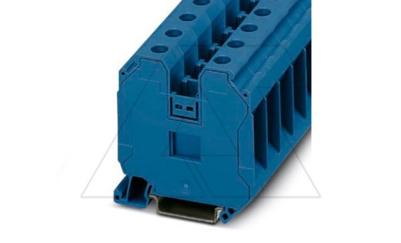 Клемма проходная UT 35 BU /16mm, винтовая, 2 присоед., 35(max 50)mm2, 125A, 1000V, синяя фото