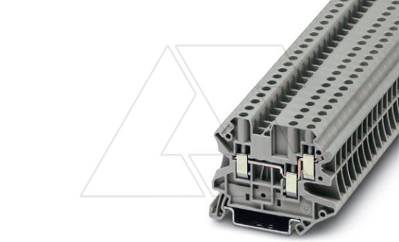 Клемма проходная UT 4-TWIN /6,2mm, винтовая, 3 присоед., 4(max 6)mm2, 32A, 500V, серая фото