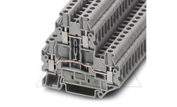 Клемма двухъярусная UTTB 2,5 /5,2mm, винтовая, 4 присоед., 2,5(max 4)mm2, 24A, 500V, серая фото