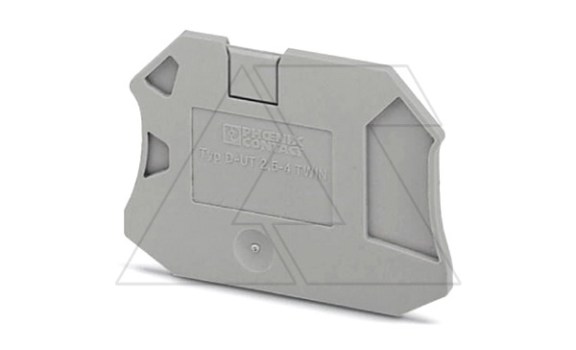Крышка концевая D-UT 2,5/4-TWIN /2,2mm, для винтовых клемм UT 2,5..4-TWIN, серая фото