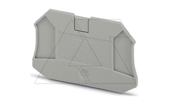 Крышка концевая D-UT 2,5/4-QUATTRO /2,2mm, для винтовых клемм UT 2,5..4-QUATTRO, серая фото