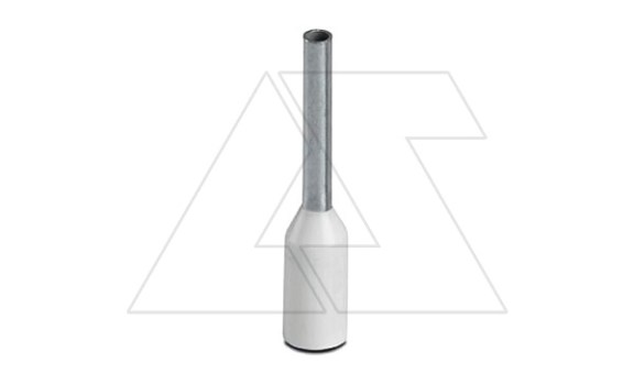 Кабельный наконечник AI 0,5 - 8 WH изолированный, сечение 0,5mm2, длина 8mm, белый (упак. 100шт.) фото