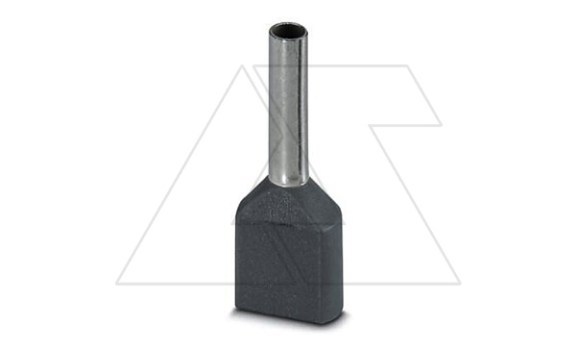 Кабельный наконечник AI-TWIN 2X 0,75 - 8 GY изолированный, двойной, сечение 0,75mm2, длина 8mm, серый (упак. 100шт.) фото