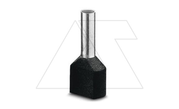 Кабельный наконечник AI-TWIN 2X 1,5 - 8 BK изолированный, двойной, сечение 1,5mm2, длина 8mm, черный (упак. 100шт.) фото