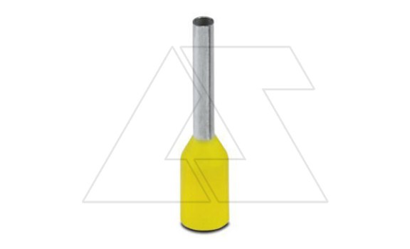 Кабельный наконечник AI 0,25 - 6 YE изолированный, сечение 0,25mm2, длина 6mm, желтый (упак. 100шт.) фото