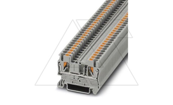 Клемма проходная PT 2,5 /5,2mm, push-in, 2 присоед., 2,5(max 4)mm2, 24A, 800V, серая фото