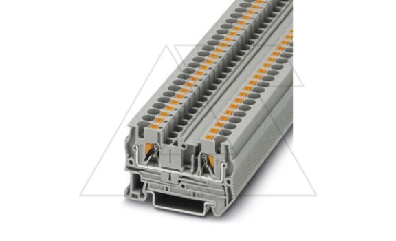 Клемма проходная PT 4 /6,2mm, push-in, 2 присоед., 4(max 6)mm2, 32A, 800V, серая фото
