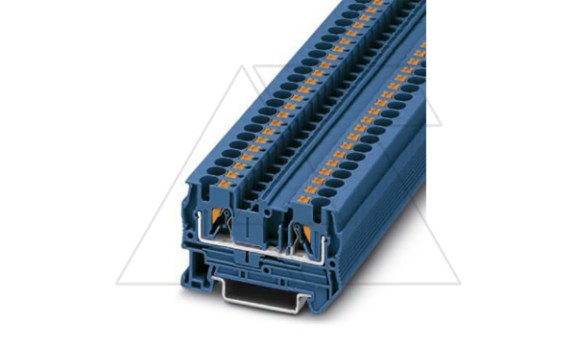 Клемма проходная PT 4 BU /6,2mm, push-in, 2 присоед., 4(max 6)mm2, 32A, 800V, синяя фото
