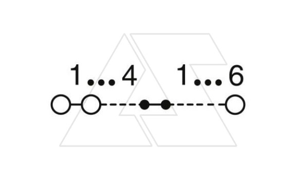 Клемма потенциальная PTU 35/4X6/6X2,5-FE /16,3mm, гибридная, 1 присоед. x35mm2, 4 присоед. x6mm2, 4 присоед. x2,5mm2, 105A, 1000V, черно-желтая Phoenix Contact даташит схема