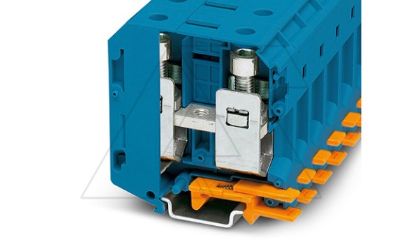 Клемма для высокого тока UKH 70 BU /20,3mm, винтовая, 2 присоед., 70(max 95)mm2, 192A, 1000V, синяя фото