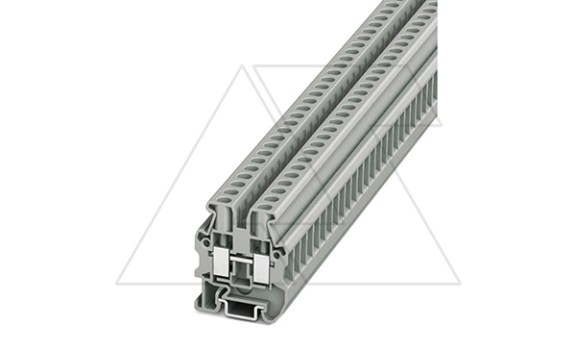 Клемма проходная миниатюрная MUT 4 /6,2mm, винтовая, 2 присоед., 4(max 6)mm2, 32A, 500V, серая фото