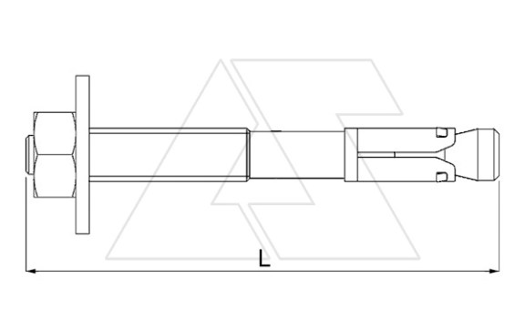 Анкерный болт BZ-U 10-10-30/90, M10х90мм, F=4.3кН, гальван. оцинк. OBO-Bettermann даташит схема