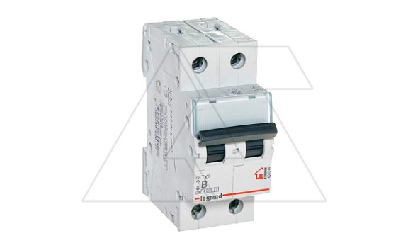 Авт. выключатель Legrand TX3, 2P, 50A, хар-ка B, 6kA, 2M фото