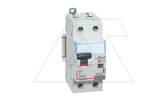 Дифф. авт. выключатель Legrand DX3, электромеханический, 1P+N, 20A, хар-ка C, 6kA, 30mA, тип AC, 2M фото