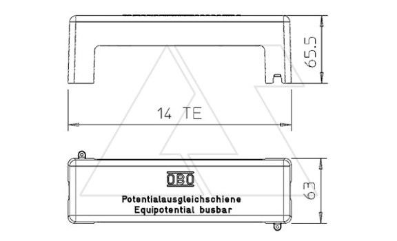 Крышка 1801 AH для шины 1801 VDE, для 14 элементов, серый, полистирол OBO-Bettermann даташит схема