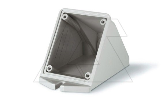 Бокс угловой для встраиваемых разъемов уст. 70x87mm (16A), IP66/IP67/IP69 фото
