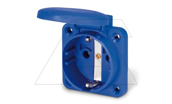 Розетка встраиваемая 16A, SCHUKO без шторок 2P+E, 200_250VAC 50/60Hz, уст. 50x60mm, IP54, серия DOMO фото