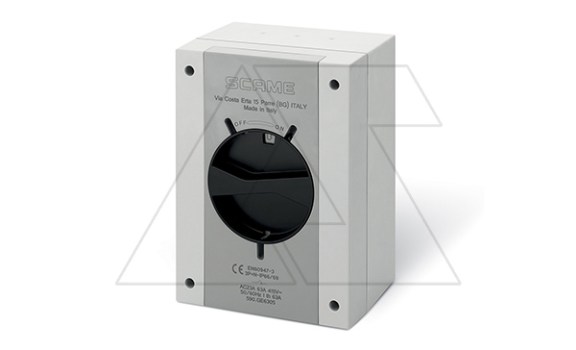 Выключатель нагрузки, 3P, 80A (55A 415V AC3), 690VAC, габ. Y2, черная блок. рукоятка, в пластм. корпусе IP66/IP69, ISOLATORS фото