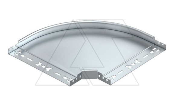Секция RBM 90 320 FS угловая 90°, горизонтальная, для лотка 35Х200 (ВХШ), конв. оцинк. фото