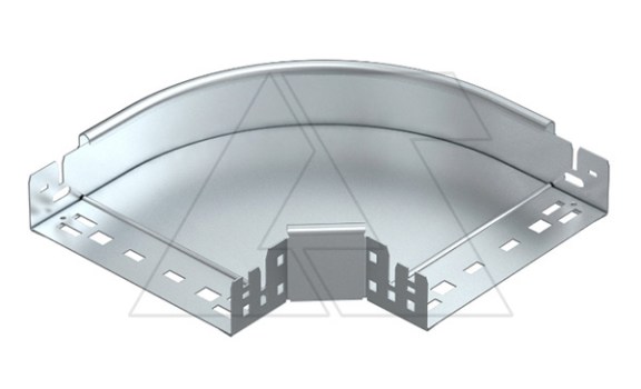 Секция RBM 90 620 FS угловая 90°, горизонтальная, для лотка 60Х200 (ВХШ), конв. оцинк. фото