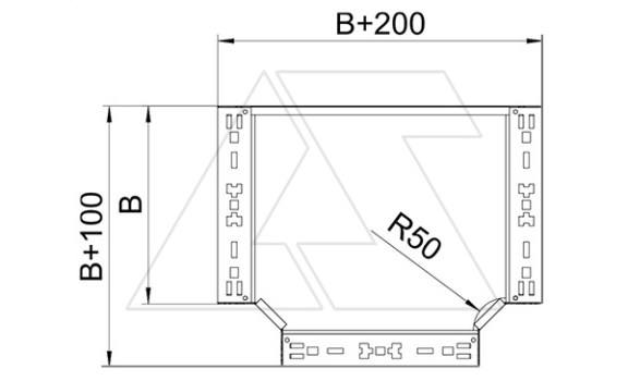 Секция RTM 610 FS Т-образная, для лотка 60Х100 (ВХШ), конв. оцинк. OBO-Bettermann даташит схема