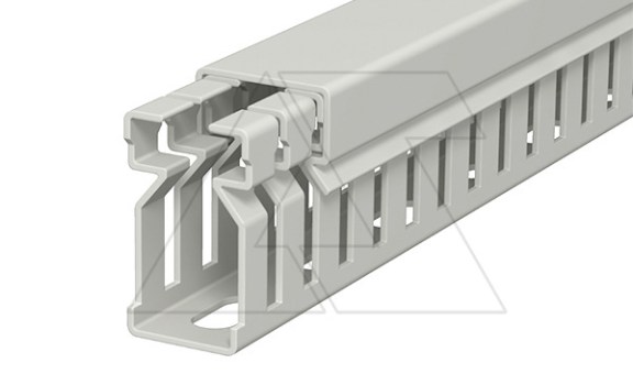 Перфокороб LK4 30015, органайзер для шкафов, 30 x 15 мм (глубина х ширина крышки), L=2000мм, RAL 7030 серый фото