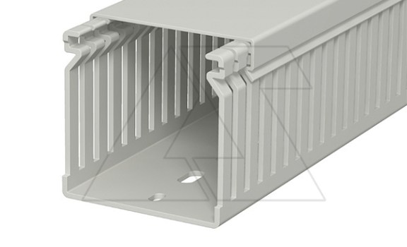 Перфокороб LK4 60060, органайзер для шкафов, 60 x 60 мм (глубина х ширина крышки), L=2000мм, RAL 7030 серый фото
