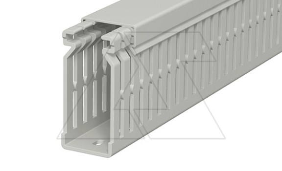 Перфокороб LK4 N 60025, органайзер для шкафов, 60 x 25 мм (глубина х ширина крышки), L=2000мм, RAL 7030 серый фото