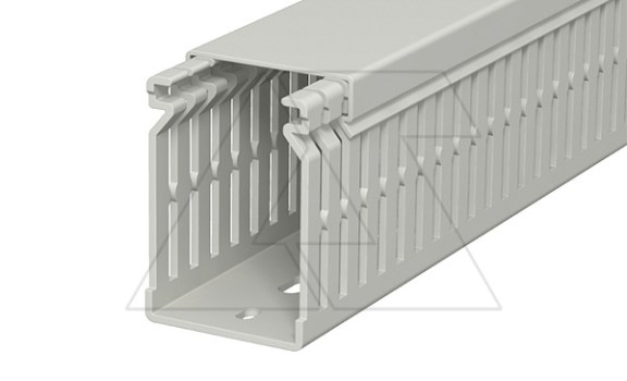 Перфокороб LK4 N 60040, органайзер для шкафов, 60 x 40 мм (глубина х ширина крышки), L=2000мм, RAL 7030 серый фото