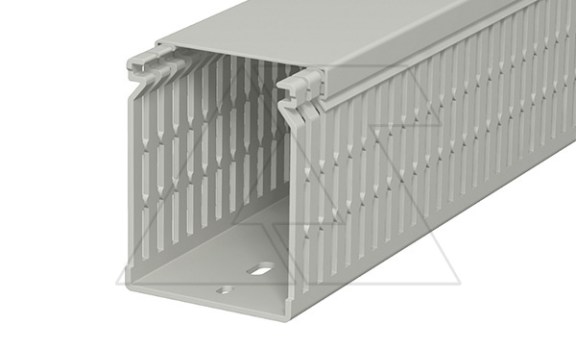 Перфокороб LK4 N 80060, органайзер для шкафов, 80 x 60 мм (глубина х ширина крышки), L=2000мм, RAL 7030 серый фото
